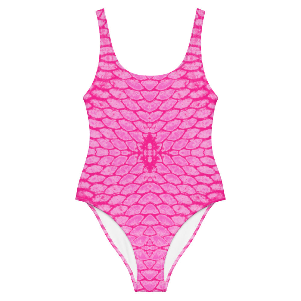 Pink Scale One-Piece Swimsuit