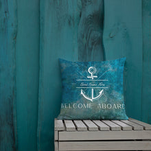 Load image into Gallery viewer, Personalized Nautical Anchor Premium Pillow