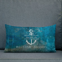 Load image into Gallery viewer, Personalized Nautical Anchor Premium Pillow