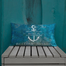 Load image into Gallery viewer, Personalized Nautical Anchor Premium Pillow
