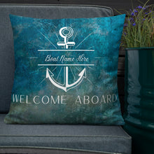 Load image into Gallery viewer, Personalized Nautical Anchor Premium Pillow