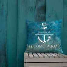 Load image into Gallery viewer, Personalized Nautical Anchor Premium Pillow
