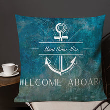 Load image into Gallery viewer, Personalized Nautical Anchor Premium Pillow