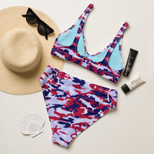 Load image into Gallery viewer, Patriotic Saltwater Camo Recycled high-waisted bikini