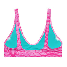 Load image into Gallery viewer, Pink Scale Recycled padded bikini top