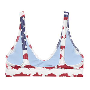 Fish Flag Recycled padded bikini top