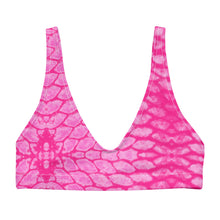 Load image into Gallery viewer, Pink Scale Recycled padded bikini top