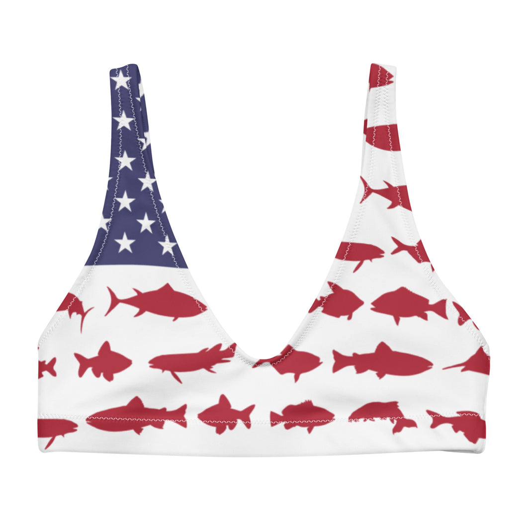 Fish Flag Recycled padded bikini top