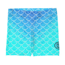 Load image into Gallery viewer, Ombre Blues Mermaid Shorties