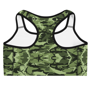 Green Saltwater Camo Sports bra