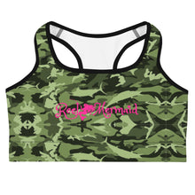 Load image into Gallery viewer, Green Saltwater Camo Sports bra