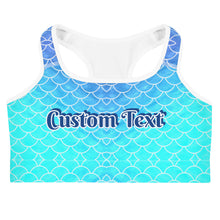 Load image into Gallery viewer, Custom Text Sports bra