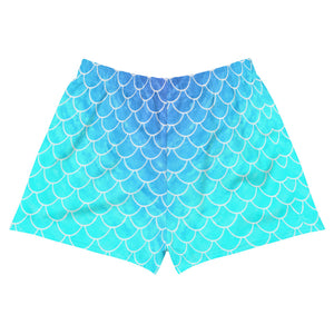 Ombre Blues Women's Athletic Shorts
