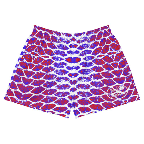 Patriotic Fish Scale Women's Athletic Shorts