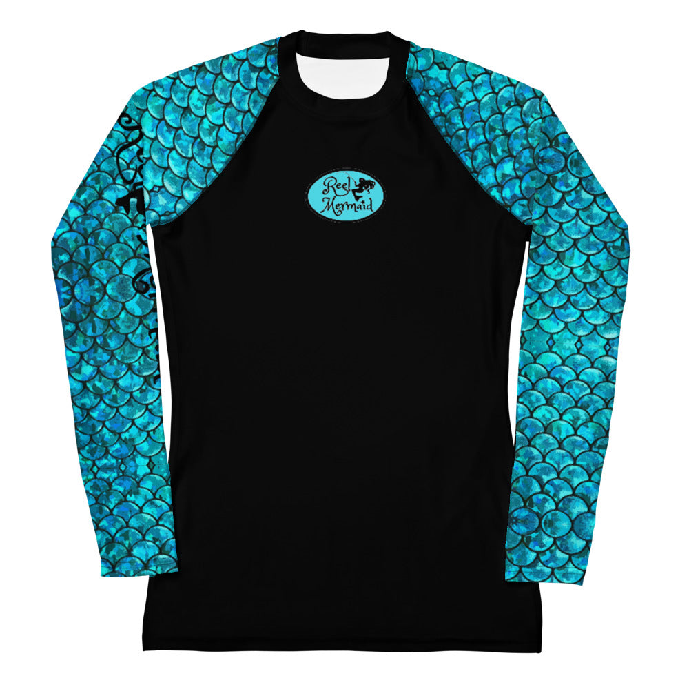 Mermaid Teals Women's Rash Guard