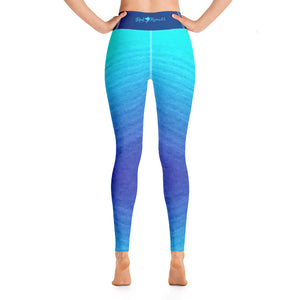 Ombre Blues Fishing Yoga Reel Mermaid Leggings