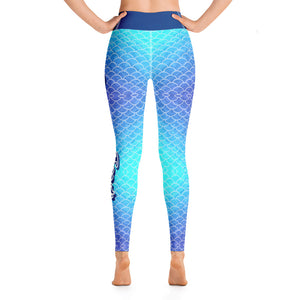 Custom Text Yoga Mermaid Leggings
