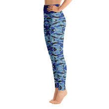 Load image into Gallery viewer, Blue Saltwater Camo Yoga Leggings