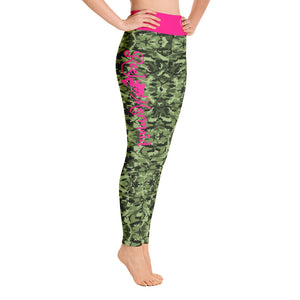 Green Saltwater Camo Yoga Leggings