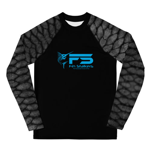 Fin Stalkers Gray Fish Scale Youth Rash Guard