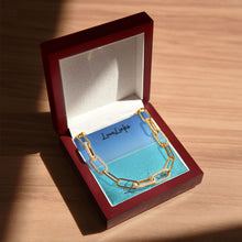 Load image into Gallery viewer, Reel Mermaid Love Links Paperclip Necklace