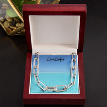 Load image into Gallery viewer, Reel Mermaid Love Links Paperclip Necklace