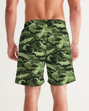 Load image into Gallery viewer, Green Saltwater Camo Men&#39;s Swim Trunk