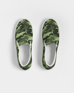 Green Saltwater Camo Men's Slip-On Canvas Shoe