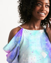 Load image into Gallery viewer, Tie Dye Women&#39;s Open Shoulder A-Line Dress