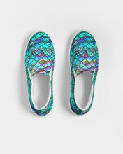 Load image into Gallery viewer, Mermaid Blues Women&#39;s Slip-On Canvas Shoe