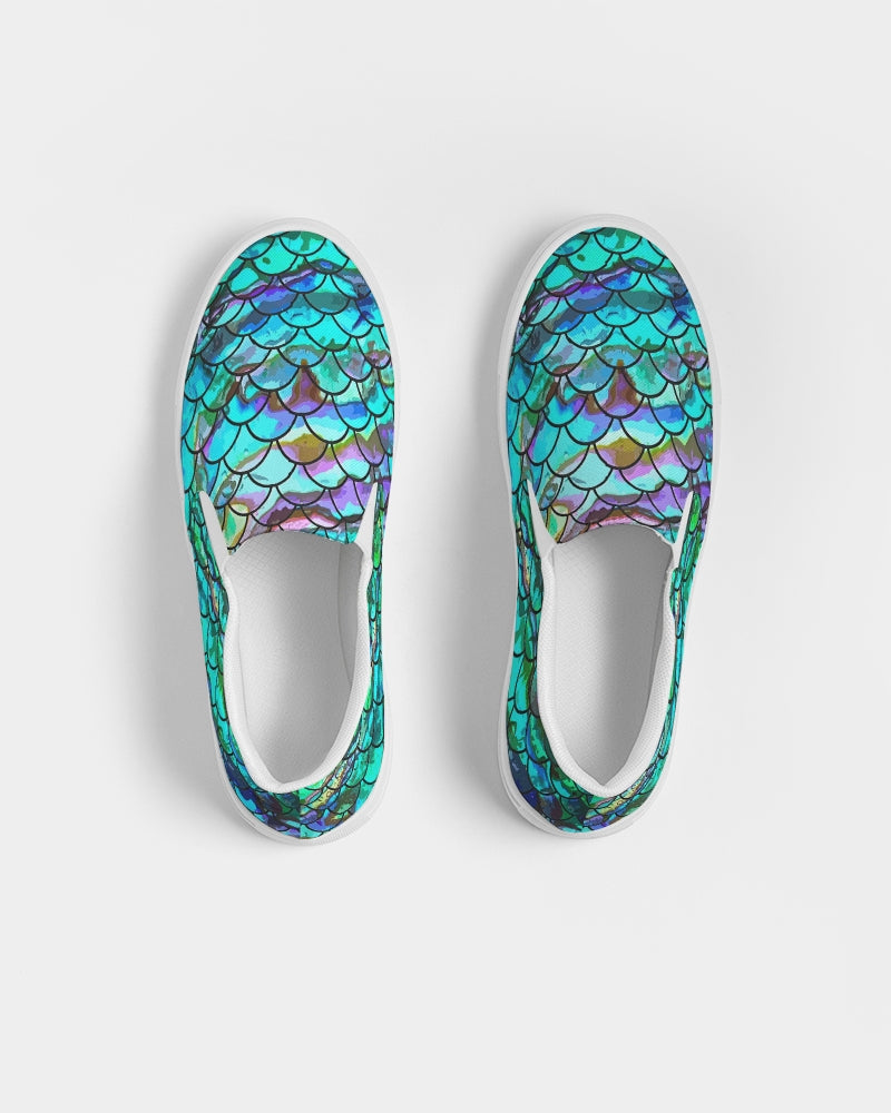 Mermaid Blues Women's Slip-On Canvas Shoe