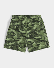 Load image into Gallery viewer, Green Saltwater Camo Men&#39;s Swim Trunk