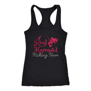 Fishing For a Cure - Reel Mermaid in Pink and Silver Glitter - Island Mermaid Tribe