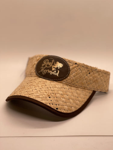 Straw Visor with Logo Patch