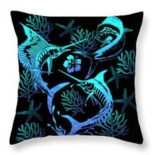 Load image into Gallery viewer, Marlin, Mahi, And Sailfish Blues - Throw Pillow