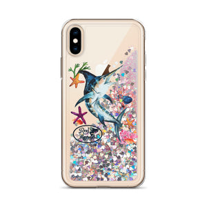 Marlin Reel Mermaid Liquid Glitter Phone Case