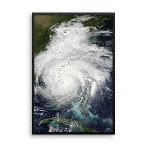 Framed Hurricane Matthew poster - Island Mermaid Tribe