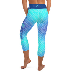 Ombre Blues Reel Mermaid Capri Leggings
