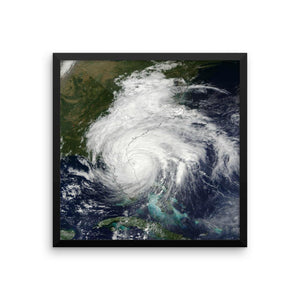 Framed Hurricane Matthew poster - Island Mermaid Tribe