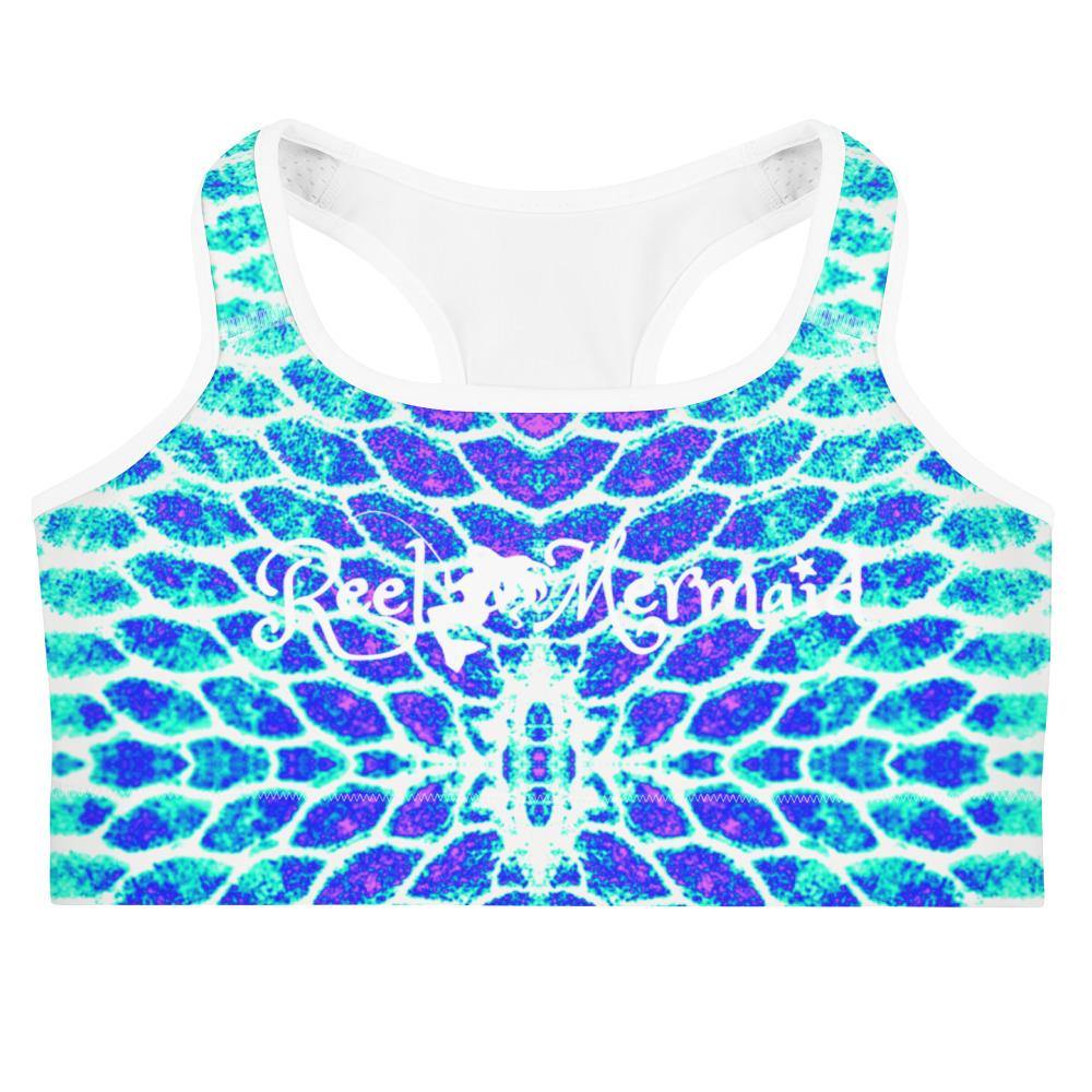 Blue Fish Scale Sports bra - Island Mermaid Tribe