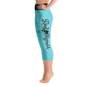 Marlin and Wood Grain Capri Leggings