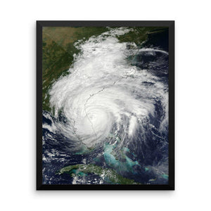 Framed Hurricane Matthew poster - Island Mermaid Tribe