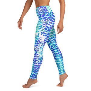 Blue Scale Yoga Leggings - Island Mermaid Tribe
