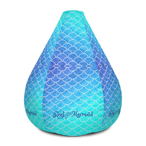 Ombre Blues Reel Mermaid Bean Bag Chair w/ filling