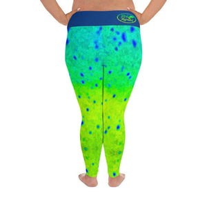 Mahi Print Plus Size Leggings - Island Mermaid Tribe