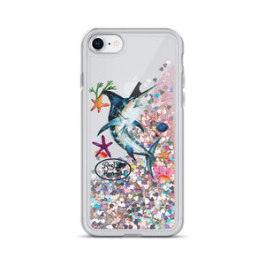 Marlin Reel Mermaid Liquid Glitter Phone Case