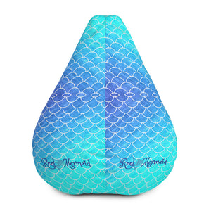 Ombre Blues Reel Mermaid Bean Bag Chair w/ filling