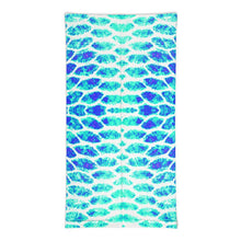 Load image into Gallery viewer, Blue Fish Scale Neck Gaiter/Buff/Scarf/Mask - Island Mermaid Tribe