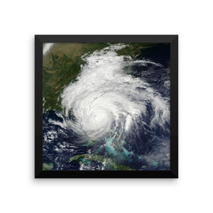 Framed Hurricane Matthew poster - Island Mermaid Tribe