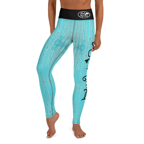 Marlin and Wood Grain Yoga Leggings